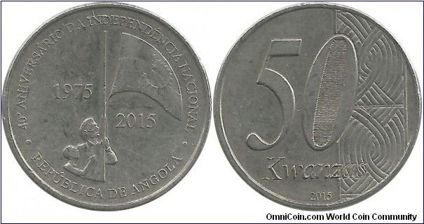 Angola 50 Kwanzas 2015 - 40th Anniversary of Independence