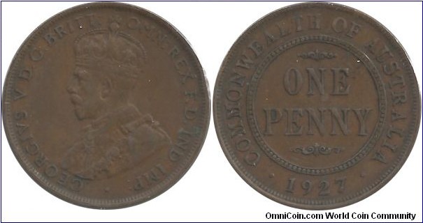 Australia 1 Penny 1927