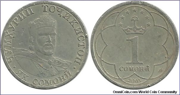 Tajikistan 1 Somoni 2001