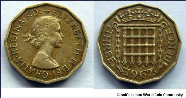 3 pence. 1962