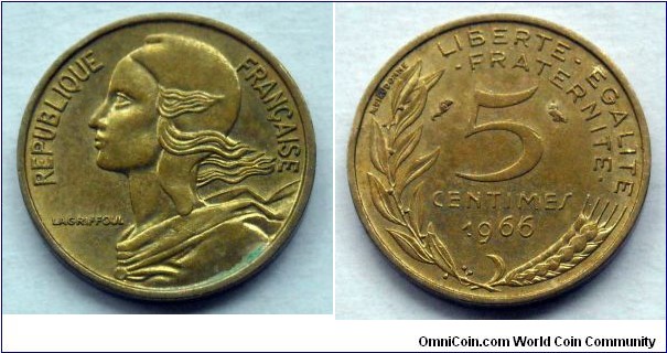 France 5 centimes.
1966 (II)