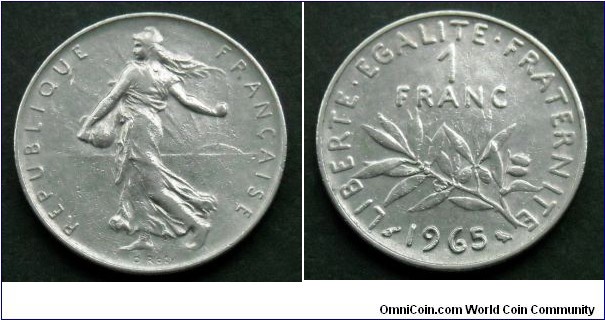 France 1 franc.
1965