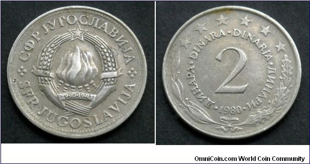 Yugoslavia 2 dinara.
1980 (II)
