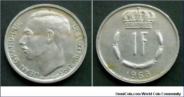 Luxembourg 1 franc.
1968 (II)