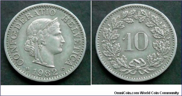 Switzerland 10 rappen
1982 (II)