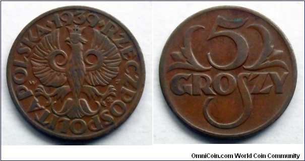 Poland 5 groszy.
1939