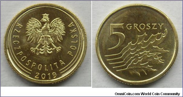 Poland 5 groszy.
2019