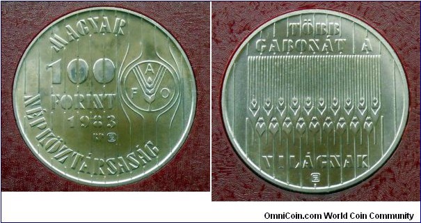 Hungary 100 forint.
1983, F.A.O. (II)