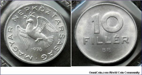 Hungary 10 filler from 1976 annual coin set (II)