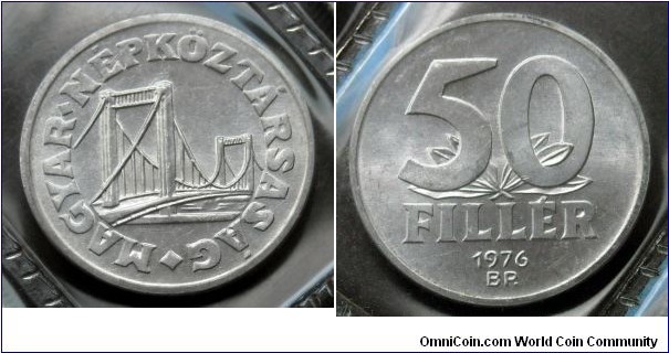 Hungary 50 filler from 1976 annual coin set (II)
