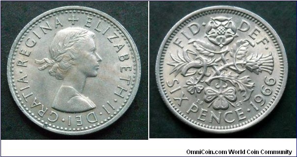 6 pence 1966 (II)