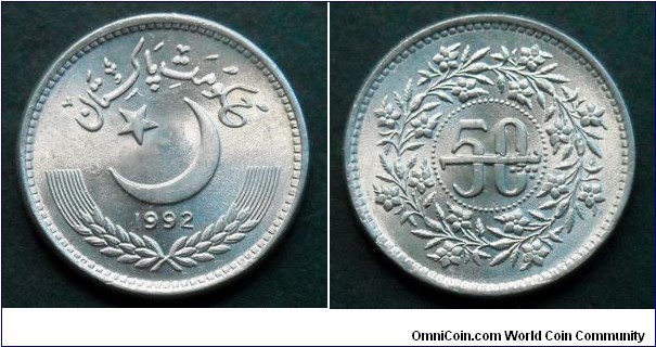 Pakistan 50 paisa.
1992