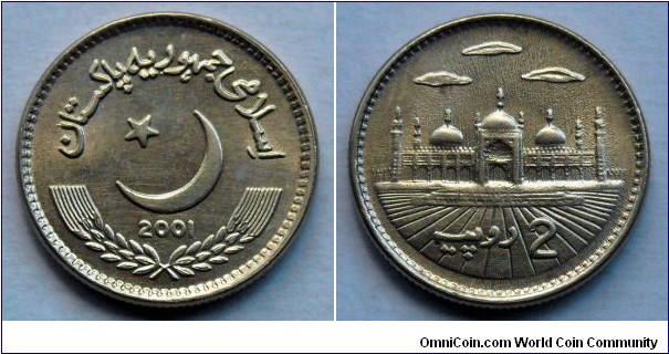 Pakistan 2 rupees.
2001 (II)