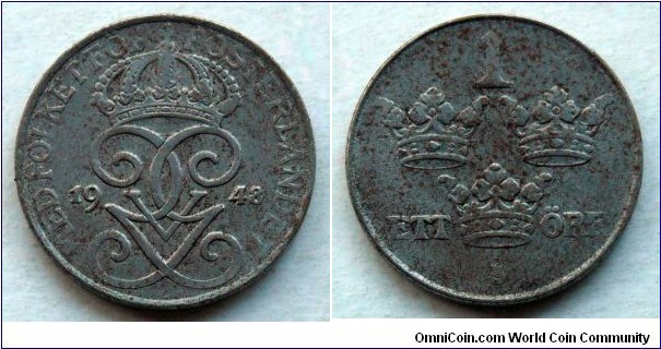 Sweden 1 ore.
1948, Iron (II)