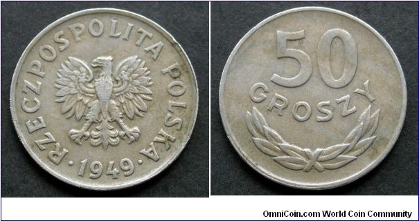 Poland 50 groszy.
1949, Cu-ni (III)