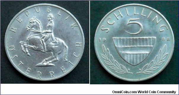 Austria 5 schilling.
1988