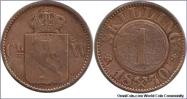 Norway-Sweden 1 Skilling 1870