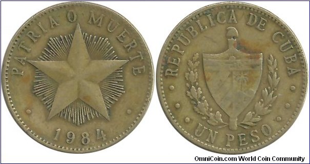 Cuba 1 Peso 1984