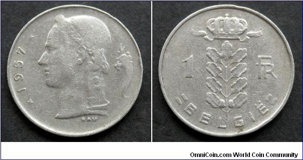 Belgium 1 franc.
1957, Belgie