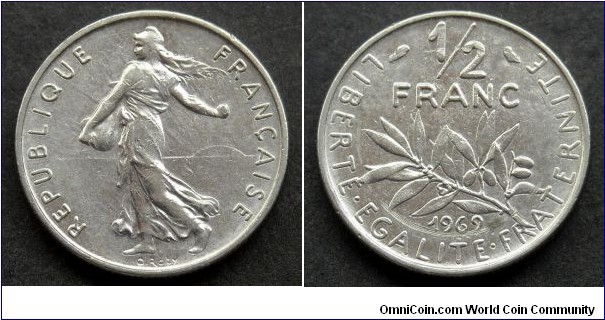 France 1/2 franc.
1969
