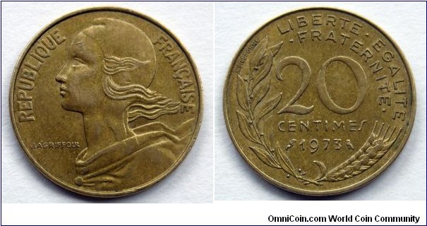 France 20 centimes.
1973