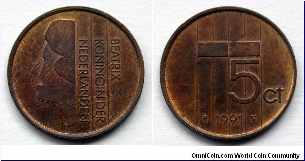 Netherlands 5 cent.
1991