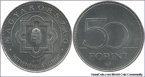 Hungary 50 Forint 2016 - 70th Anniversary of Introduction of Hungary’s Legal Tender