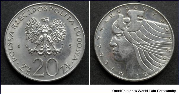 Poland 20 złotych.
1975, International Women's Year (II)