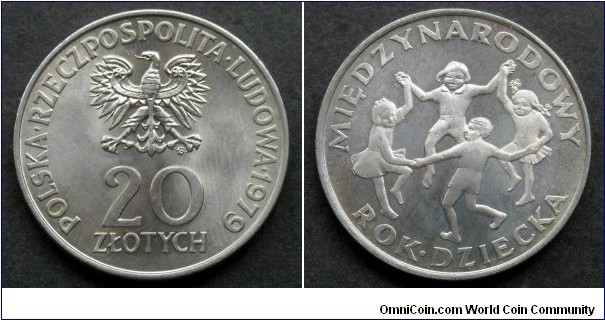 Poland 20 złotych.
1979, International Year of the Child (II)