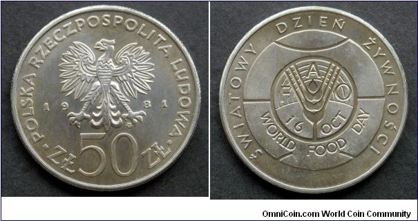 Poland 50 złotych.
1981, F.A.O. - World Food Day (II)