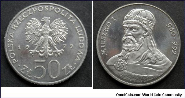 Poland 50 złotych.
1979, Duke Mieszko I (Reign 960-992) II
