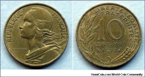 France 10 centimes.
1977