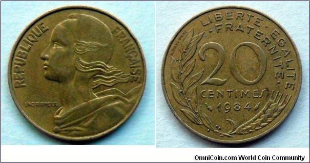 France 20 centimes.
1984