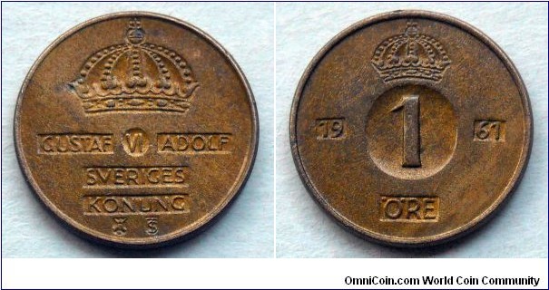 Sweden 1 ore.
1961