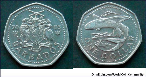 
Barbados 1 dollar.
2005