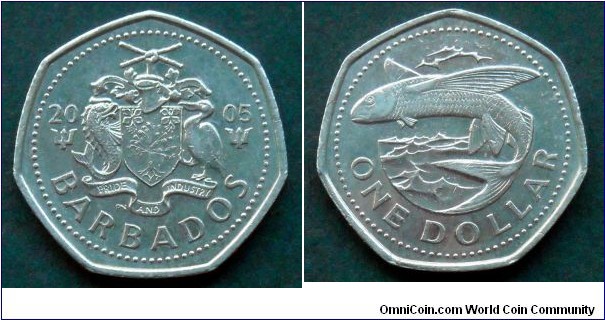 
Barbados 1 dollar.
2005