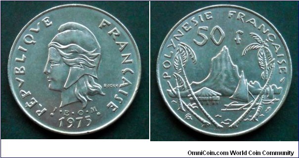 French Polynesia 50 francs. 1975 (I.E.O.M)