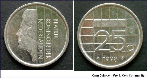 Netherlands 25 cent.
1998