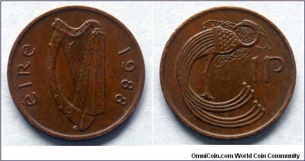 Ireland 1 penny.
1988