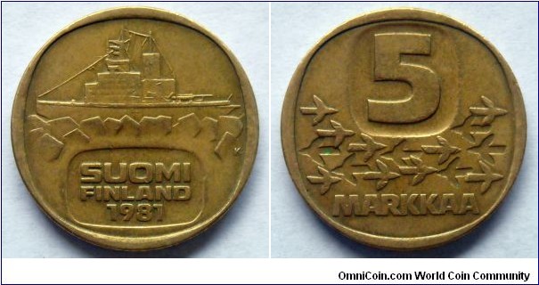 Finland 5 markkaa.
1981 K