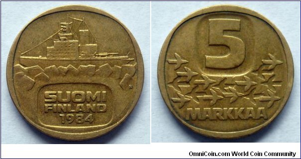 Finland 5 markkaa.
1984 N