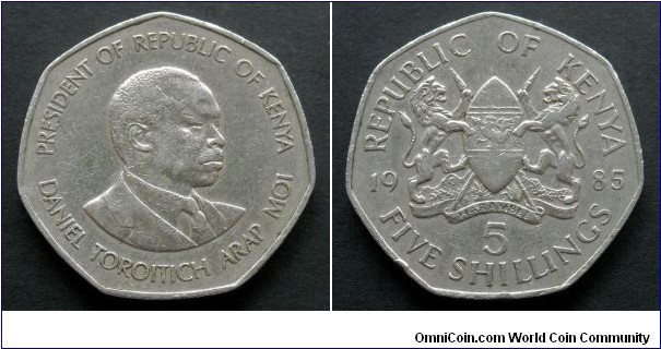 Kenya 5 shillings.
1985 (II)