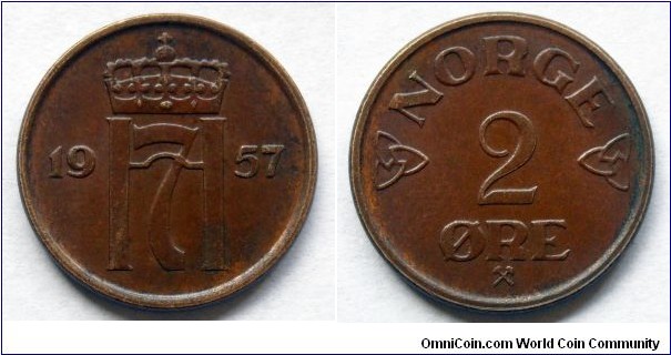 Norway 2 ore,
1957 (II)