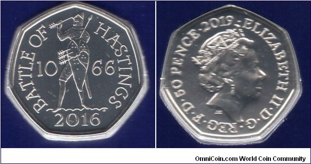50p 50th Anniversary of the 50p coin 2016 950th Anniversary of the Battle of Hastings