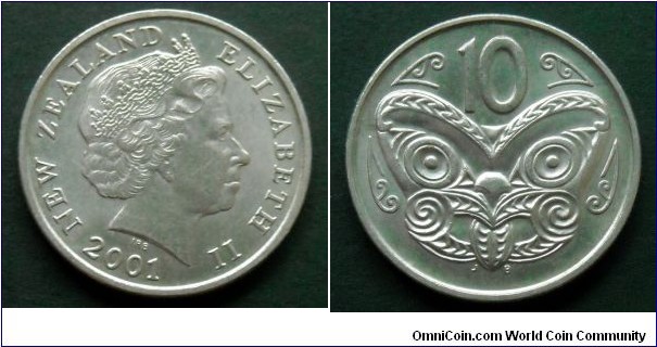 New Zealand 10 cents.
2001