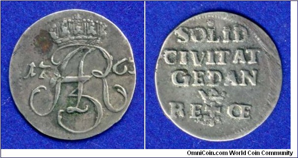 Solid.
Sachsen-Polen.
Friedrich August.
Danzig stadt.


billon.