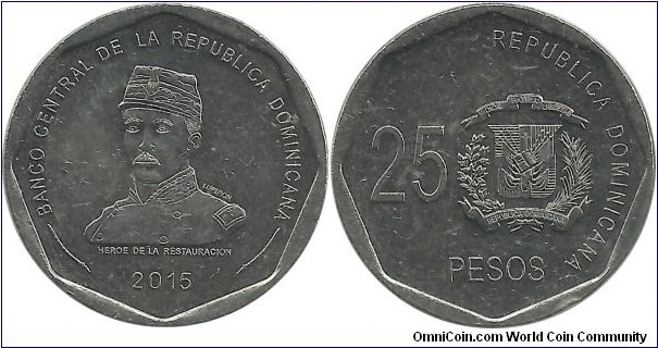 DominicanRepublic 25 Pesos 2015