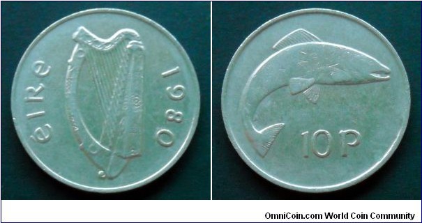 Ireland 10 pence.
1980