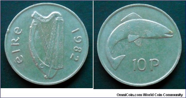 Ireland 10 pence.
1982 