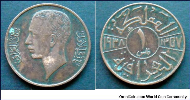 Iraq 1 fils.
1938